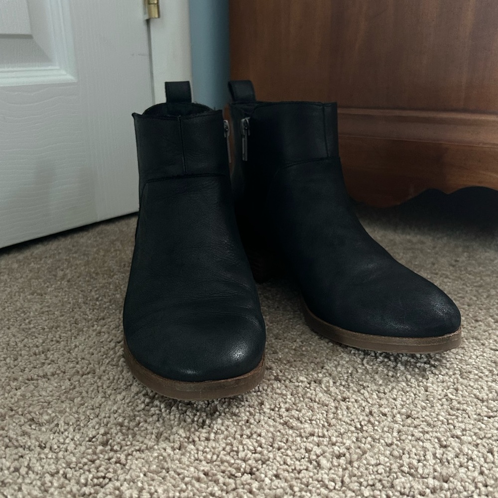 Lucky Brand Prenma Black Ankle Boots